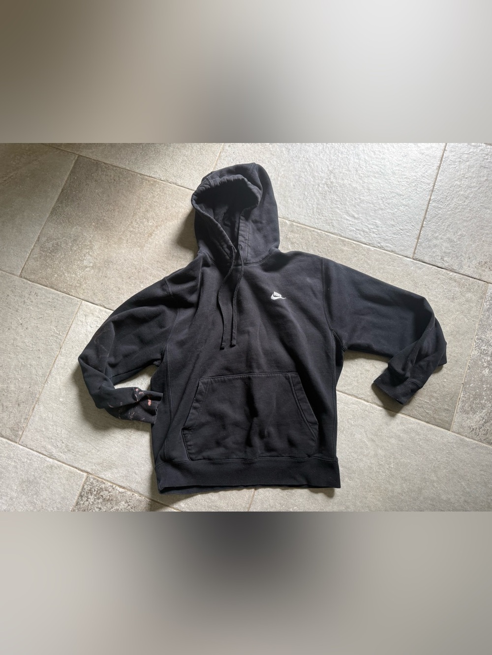 Nike Black Pullover Hoodie with White Swoosh